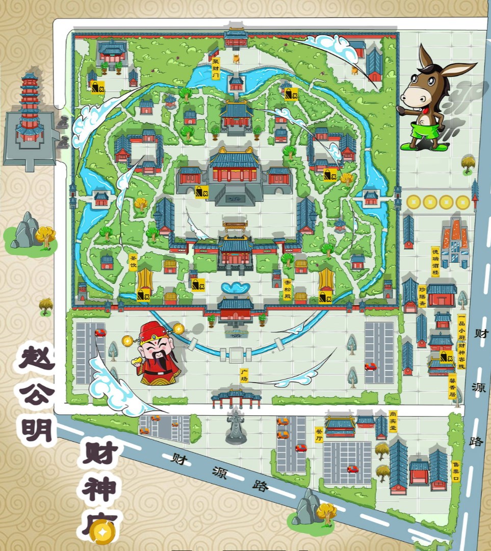 连江寺庙类手绘地图